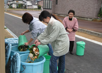 長井市民にとっては当たり前の景色となった生ごみ回収所。長井市で育った若者は、他市にこの仕組みがないと知って驚く人もいるとか。