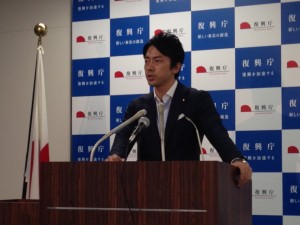 東の食の実行会議「民間のスピード感で実行」 小泉復興大臣政務官が記者発表