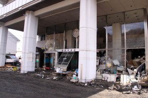 震災直後の宮古市役所