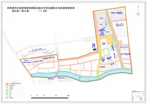 駅周辺の構想図（提供：新地町）※拠点づくりの配置イメージを図化したものであり、将来の施設計画図ではない。